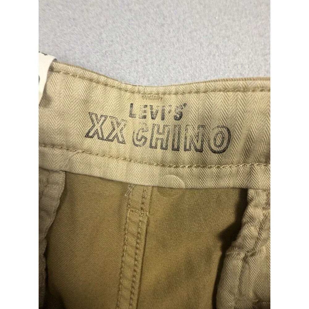 Levi's XX Chino Relaxed Fit Twill Chino Pants Tan Straight Leg Pockets 28